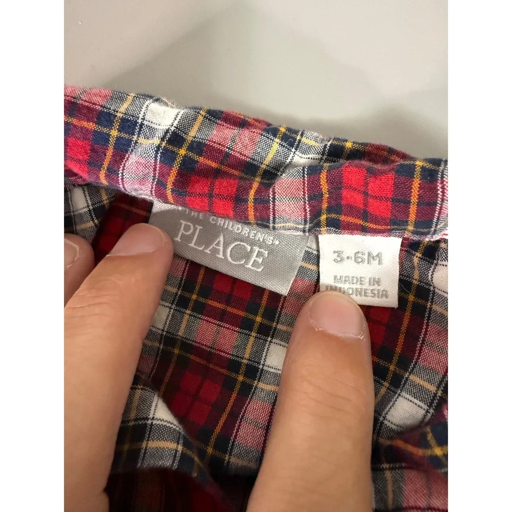Tommy Bahama Ben Sherman Childrens Place Plaid Bodysuit Bundle 3-6M 3pc Set